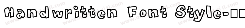 Handwritten Font Style字体转换